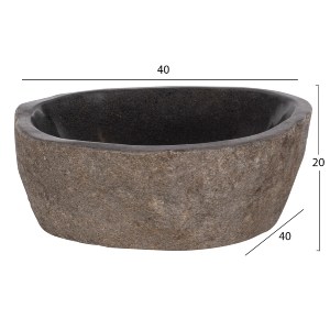 69771 ΝΙΠΤΗΡΑΣ STONE SINK ΛΑΞΕΥΜΕΝΗ ΠΕΤΡΑ ΓΚΡΙ ΧΡΩΜΑ 40x40x20Yεκ.HM7807