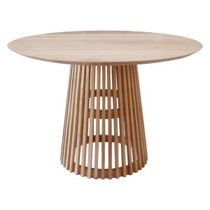 69797 ΤΡΑΠΕΖΙ ΤΡΑΠΕΖΑΡΙΑΣ FRANTZ ΑΠΟ ΜΑΣΙΦ ΞΥΛΟ MINDI ΦΥΣΙΚΟ Φ150x78.5Yεκ.HM9457.01