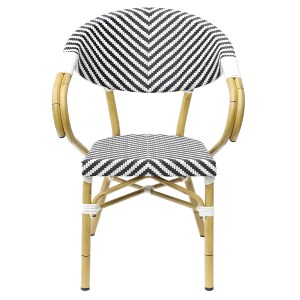 69867 ΠΟΛΥΘΡΟΝΑ BAMBOO LOOK HM5861.01 ΜΑΥΡΟ-ΛΕΥΚΟ 59x56x82 εκ.