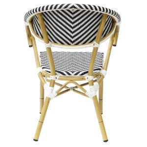 69867 ΠΟΛΥΘΡΟΝΑ BAMBOO LOOK HM5861.01 ΜΑΥΡΟ-ΛΕΥΚΟ 59x56x82 εκ.