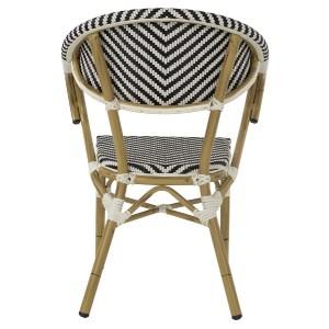 69867 ΠΟΛΥΘΡΟΝΑ BAMBOO LOOK HM5861.01 ΜΑΥΡΟ-ΛΕΥΚΟ 59x56x82 εκ.