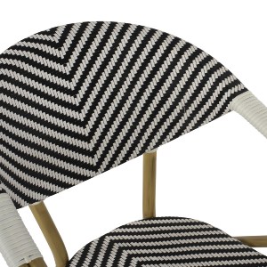 69867 ΠΟΛΥΘΡΟΝΑ BAMBOO LOOK HM5861.01 ΜΑΥΡΟ-ΛΕΥΚΟ 59x56x82 εκ.