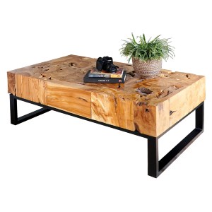 69881 ΤΡΑΠΕΖΙ ΣΑΛΟΝΙΟΥ HM9355 ΑΠΟ ΜΑΣΙΦ ΞΥΛΟ ΤEAK ΦΥΣΙΚΟ 120X70X48YΕΚ.