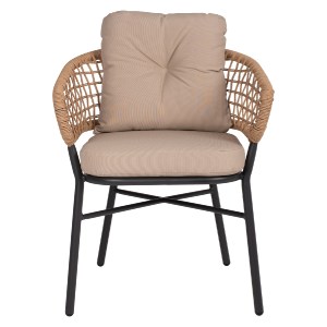 69899 ΠΟΛΥΘΡΟΝΑ ΑΛΟΥΜΙΝΙΟΥ DARK GREY ΕΠΑΓΓΕΛΜ. RATTAN ΜΑΞΙΛΑΡΙ ΜΠΕΖ HM5863.01 60x56x84 εκ.