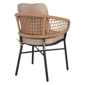69899 ΠΟΛΥΘΡΟΝΑ ΑΛΟΥΜΙΝΙΟΥ DARK GREY ΕΠΑΓΓΕΛΜ. RATTAN ΜΑΞΙΛΑΡΙ ΜΠΕΖ HM5863.01 60x56x84 εκ.