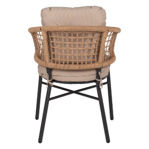 69899 ΠΟΛΥΘΡΟΝΑ ΑΛΟΥΜΙΝΙΟΥ DARK GREY ΕΠΑΓΓΕΛΜ. RATTAN ΜΑΞΙΛΑΡΙ ΜΠΕΖ HM5863.01 60x56x84 εκ.