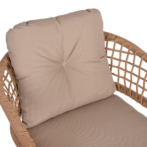 69899 ΠΟΛΥΘΡΟΝΑ ΑΛΟΥΜΙΝΙΟΥ DARK GREY ΕΠΑΓΓΕΛΜ. RATTAN ΜΑΞΙΛΑΡΙ ΜΠΕΖ HM5863.01 60x56x84 εκ.