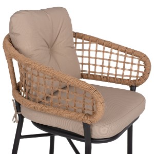 69899 ΠΟΛΥΘΡΟΝΑ ΑΛΟΥΜΙΝΙΟΥ DARK GREY ΕΠΑΓΓΕΛΜ. RATTAN ΜΑΞΙΛΑΡΙ ΜΠΕΖ HM5863.01 60x56x84 εκ.