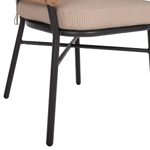 69899 ΠΟΛΥΘΡΟΝΑ ΑΛΟΥΜΙΝΙΟΥ DARK GREY ΕΠΑΓΓΕΛΜ. RATTAN ΜΑΞΙΛΑΡΙ ΜΠΕΖ HM5863.01 60x56x84 εκ.