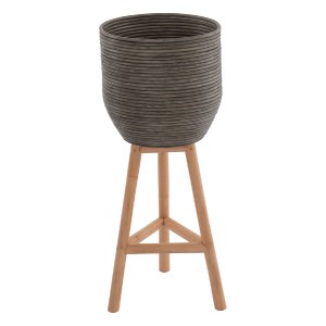 69944 ΓΛΑΣΤΡΑ ΑΠΟ RATTAN ΚΑΙ BAMBOO HM7815 31x30x80Yεκ. ΦΥΣΙΚΟ - ΠΡΑΣΙΝΟ