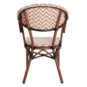 70125 ΠΟΛΥΘΡΟΝΑ BAMBOO LOOK HM5861.03 ΚΑΦΕ-ΛΕΥΚΟ 56,5x56,5x82 εκ.