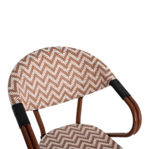 70125 ΠΟΛΥΘΡΟΝΑ BAMBOO LOOK HM5861.03 ΚΑΦΕ-ΛΕΥΚΟ 56,5x56,5x82 εκ.