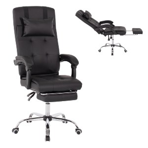 70340 ΠΟΛΥΘΡΟΝΑ ΓΡΑΦΕΙΟΥ ΔΙΕΥΘΥΝΤΙΚΗ ΜΑΥΡΗ HM1057.11 ΜΕ ΠΤΥΣΣΟΜΕΝΟ ΥΠΟΠΟΔΙΟ 58x71x128Y εκ.