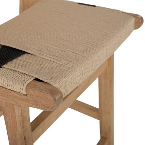 70345 ΣΚΑΜΠΟ ΜΕΣΑΙΟΥ ΥΨΟΥΣ HM9325.01 RUBBERWOOD & ΣΧΟΙΝΙ-ΦΥΣΙΚΟ RUSTIC 45x46x95Υεκ.