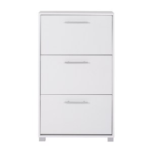 70366 ΠΑΠΟΥΤΣΟΘΗΚΗ DAVINA ΜΕΛΑΜΙΝΗΣ 3ΘΕΣΕΩΝ HM2221.05 ΛΕΥΚΗ 62Χ24Χ110Υ εκ.