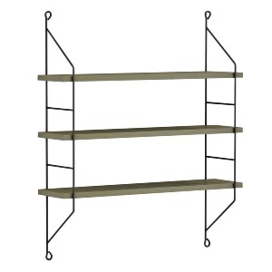 70542 ΡΑΦΙΕΡΑ ΤΟΙΧΟΥ ACHALA ΜΕΛΑΜΙΝΗΣ HM9185.12 OLIVE GREY 60x15x68Y εκ.