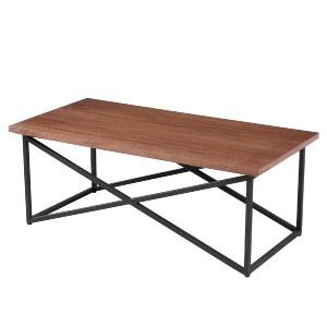 70580 ΤΡΑΠΕΖΙ ΣΑΛΟΝΙΟΥ HM9469.02 MDF ΜΕ ΚΑΠΛΑΜΑ ΑΠΟ ΞΥΛΟ ΦΡΑΞΟΥ 120x60x45,5Yεκ.