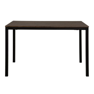 70708 ΤΡΑΠΕΖΙ ΤΡΑΠΕΖΑΡΙΑΣ GOOSE HM9532 MDF ΚΑΡΥΔΙ-ΜΑΥΡΟ ΜΕΤΑΛΛΟ 120X80Χ75Yεκ.