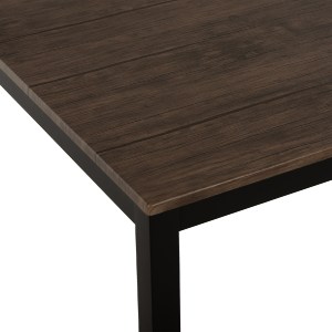 70708 ΤΡΑΠΕΖΙ ΤΡΑΠΕΖΑΡΙΑΣ GOOSE HM9532 MDF ΚΑΡΥΔΙ-ΜΑΥΡΟ ΜΕΤΑΛΛΟ 120X80Χ75Yεκ.