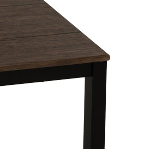 70708 ΤΡΑΠΕΖΙ ΤΡΑΠΕΖΑΡΙΑΣ GOOSE HM9532 MDF ΚΑΡΥΔΙ-ΜΑΥΡΟ ΜΕΤΑΛΛΟ 120X80Χ75Yεκ.