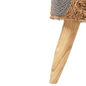 70720 ΣΚΑΜΠΟ BEAM HM7826 ΞΥΛΟ ΤΕΑΚ ΚΑΙ SEAGRASS ΣΕ ΦΥΣΙΚΟ & ΓΚΡΙ Φ43x45Yεκ.