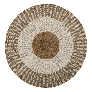 70728 ΧΑΛΙ ΣΤΡΟΓΓΥΛΟ KIRKI HM7844 ΑΠΟ ΦΥΣΙΚΕΣ ΙΝΕΣ SEAGRASS ΛΕΥΚΟ-ΦΥΣΙΚΟ Φ200εκ.