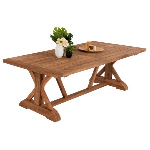 70762 ΤΡΑΠΕΖΙ ΤΡΑΠΕΖΑΡΙΑΣ KRONOS HM9535 ΑΝΑΚΥΚΛΩΜΕΝΟ ΞΥΛΟ ΤΕΑΚ ΧΙΑΣΤΙ ΠΟΔΙΑ ΦΥΣΙΚΟ 200x90x75Yεκ.