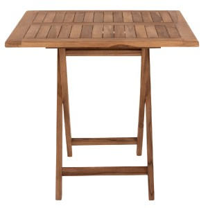 70776 ΤΡΑΠΕΖΙ ΤΕΤΡΑΓΩΝΟ KENDALL ΠΤΥΣΣΟΜΕΝΟ HM9544 TEAK ΣΕ ΦΥΣΙΚΟ ΧΡΩΜΑ 80x80x75Yεκ.