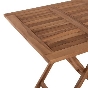 70776 ΤΡΑΠΕΖΙ ΤΕΤΡΑΓΩΝΟ KENDALL ΠΤΥΣΣΟΜΕΝΟ HM9544 TEAK ΣΕ ΦΥΣΙΚΟ ΧΡΩΜΑ 80x80x75Yεκ.