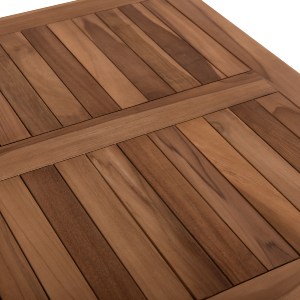 70776 ΤΡΑΠΕΖΙ ΤΕΤΡΑΓΩΝΟ KENDALL ΠΤΥΣΣΟΜΕΝΟ HM9544 TEAK ΣΕ ΦΥΣΙΚΟ ΧΡΩΜΑ 80x80x75Yεκ.