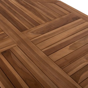 70782 ΤΡΑΠΕΖΙ ΠΟΛΥΓΩΝΟ KENDALL ΠΤΥΣΣΟΜΕΝΟ HM9545 TEAK ΣΕ ΦΥΣΙΚΟ ΧΡΩΜΑ 120x120x75Yεκ.
