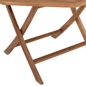 70782 ΤΡΑΠΕΖΙ ΠΟΛΥΓΩΝΟ KENDALL ΠΤΥΣΣΟΜΕΝΟ HM9545 TEAK ΣΕ ΦΥΣΙΚΟ ΧΡΩΜΑ 120x120x75Yεκ.