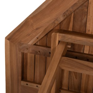 70782 ΤΡΑΠΕΖΙ ΠΟΛΥΓΩΝΟ KENDALL ΠΤΥΣΣΟΜΕΝΟ HM9545 TEAK ΣΕ ΦΥΣΙΚΟ ΧΡΩΜΑ 120x120x75Yεκ.