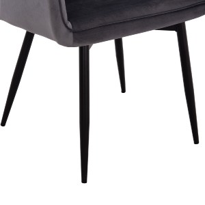 70793 ΠΟΛΥΘΡΟΝΑ LATRELL HM8582.01 ΓΚΡΙ ΒΕΛΟΥΔΟ & ΜΑΥΡΑ ΜΕΤΑΛΛΙΚΑ ΠΟΔΙΑ 54x57x84Yεκ.