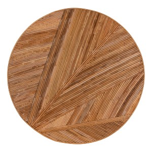 70855 ΤΡΑΠΕΖΙ ΣΑΛΟΝΙΟΥ GATSBY ΣΤΡΟΓΓΥΛΟ HM9651 RATTAN ΧΡΩΜΑ ΦΥΣΙΚΟ Φ100x50Y εκ.