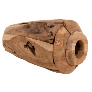 70857 ΔΙΑΚΟΣΜΗΤΙΚΟ ΒΑΖΟ ZENIA HM7918 ΑΠΟ ΚΟΜΜΑΤΙΑ ΑΝΑΚΥΚΛΩΜΕΝΟΥ ΞΥΛΟΥ TEAK ΣΕ ΦΥΣΙΚΟ Φ20x40Yεκ.