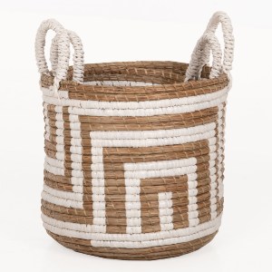 70869 ΣΕΤ ΔΙΑΚΟΣΜΗΤΙΚΑ ΚΑΛΑΘΙΑ HM7846.01 ΑΠΟ MENDONG GRASS ΣΕ ΛΕΥΚΟ-ΦΥΣΙΚΟ Φ36x32-40Yεκ.