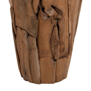 70872 ΔΙΑΚΟΣΜΗΤΙΚΟ ΒΑΖΟ ΔΑΠΕΔΟΥ ZENIA HM7920 ΑΠΟ ΚΟΜΜΑΤΙΑ ΑΝΑΚΥΚΛΩΜΕΝΟΥ ΞΥΛΟΥ TEAK ΣΕ ΦΥΣΙΚΟ Φ40x80Υ εκ.