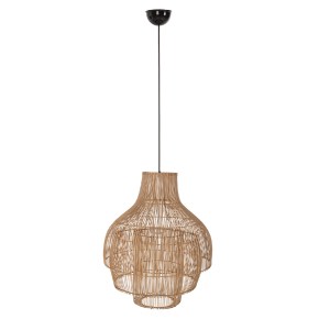 70928 ΦΩΤΙΣΤΙΚΟ ΟΡΟΦΗΣ ΚΡΕΜΑΣΤΟ HM7857 RATTAN ΣΕ ΦΥΣΙΚΟ ΧΡΩΜΑ ΜΕ ΤΡΙΑ ΣΧΗΜΑΤΑ Φ70Χ182Υεκ