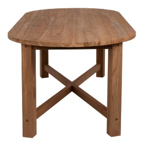 70960 ΤΡΑΠΕΖΙ ΤΡΑΠΕΖΑΡΙΑΣ KUTAI HM9640 ΜΑΣΙΦ ΑΝΑΚΥΚΛΩΜΕΝΟ ΞΥΛΟ ΤΕΑΚ ΦΥΣΙΚΟ 200x90x75Υεκ.