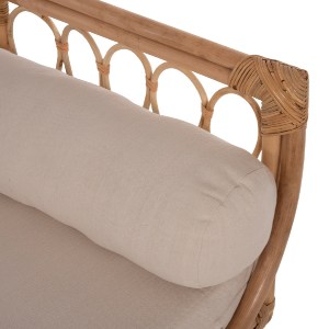 70966 ΚΑΝΑΠΕΣ ΕΞΩΤΕΡΙΚΟΥ ΧΩΡΟΥ CHARMELLA HM9659 ΦΥΣΙΚΟ RATTAN-ΜΠΕΖ ΜΑΞΙΛΑΡΙΑ 187x69x76Yεκ.