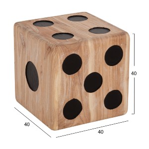 70997 ΣΚΑΜΠΟ ΖΑΡΙ HM7898 ΞΥΛΟ ΤΕΑΚ ΣΕ WHITE WASH ΧΡΩΜΑ 40x40x40 εκ.