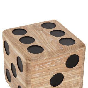 70997 ΣΚΑΜΠΟ ΖΑΡΙ HM7898 ΞΥΛΟ ΤΕΑΚ ΣΕ WHITE WASH ΧΡΩΜΑ 40x40x40 εκ.