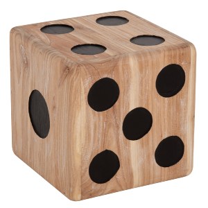 70997 ΣΚΑΜΠΟ ΖΑΡΙ HM7898 ΞΥΛΟ ΤΕΑΚ ΣΕ WHITE WASH ΧΡΩΜΑ 40x40x40 εκ.