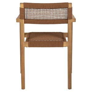 71026 ΠΟΛΥΘΡΟΝΑ CHARLOTTE HM9637.01 ΞΥΛΟ TEAK ΦΥΣΙΚΟ & ΚΑΦΕ ΣΧΟΙΝΙ 59x54x83Y εκ.