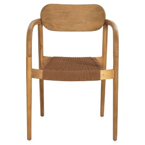 71033 ΠΟΛΥΘΡΟΝΑ OSLO HM9636.01 ΞΥΛΟ TEAK ΦΥΣΙΚΟ & ΚΑΦΕ ΣΧΟΙΝΙ 55x54x80Y εκ.