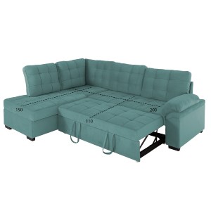 71045 ΚΑΝΑΠΕΣ ΚΡΕΒΑΤΙ JADE HM3144.04L ΑΡΙΣΤΕΡΗ ΓΩΝΙΑ ΒΕΡΑΜΑΝ ΒΕΛΟΥΔΟ 250x80-180x73-88Υεκ.