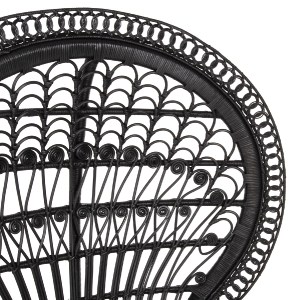 71052 ΠΟΛΥΘΡΟΝΑ ROYAL PEACOCK HM9342.03 RATTAN ΜΑΥΡΟ-ΜΑΞΙΛΑΡΙ ΚΑΦΕ 114x72x150Yεκ.