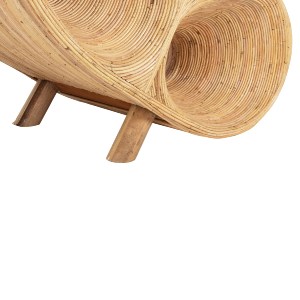 71064 ΠΟΛΥΘΡΟΝΑ CURVY LOUNGE HM9645.01 ΑΠΟ RATTAN ΣΕ ΦΥΣΙΚΗ ΑΠΟΧΡΩΣΗ 63x128x97Y εκ.