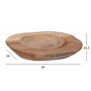 71116 ΕΠΙΤΡΑΠΕΖΙΟ ΔΙΑΚΟΣΜΗΤΙΚΟ ΜΠΟΛ HM9628 ΞΥΛΟ ΤΕΑΚ Φ39x6,5Υ εκ.